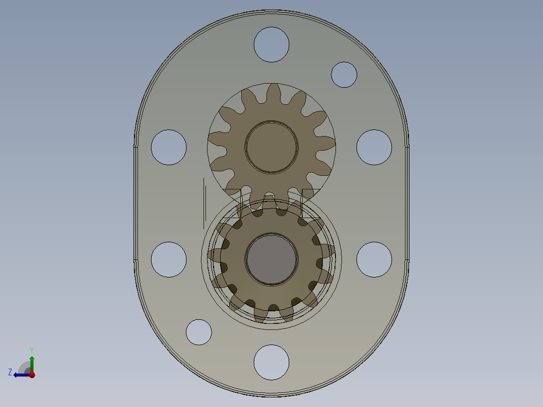 齿轮泵零件右视图