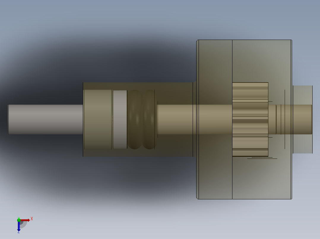 齿轮泵零件俯视图