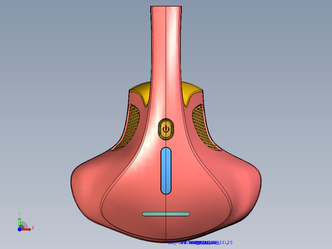 手持除螨仪吸尘器紫外线杀菌机前视图