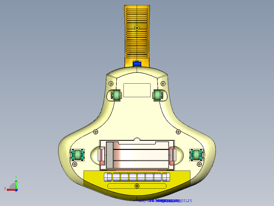 手持除螨仪吸尘器紫外线杀菌机后视图