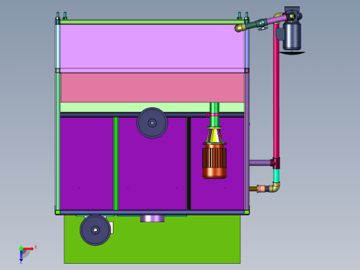 吹吸式多重水帘喷漆室俯视缩略图