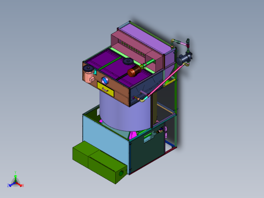 吹吸式多重水帘喷漆室正等轴测缩略图