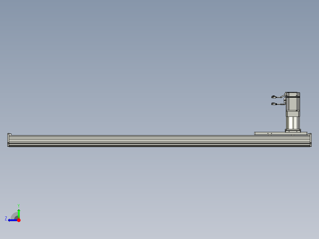 东锦齿条传动DH175G-L167-S1400-BU-减速机+750W.STEP右视图