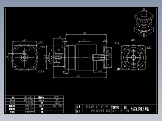 斜齿PHL115-L2 19-95-115-M8 LR60 CZ32.DXF