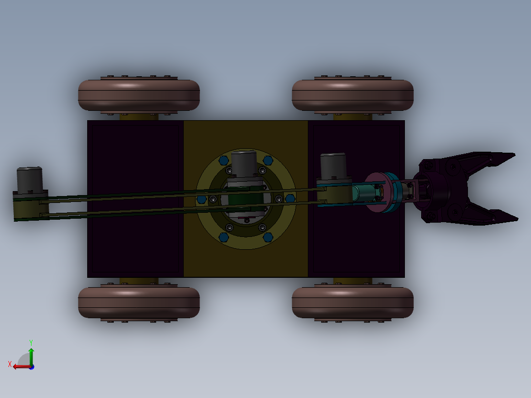 芒果采摘机设计后视图