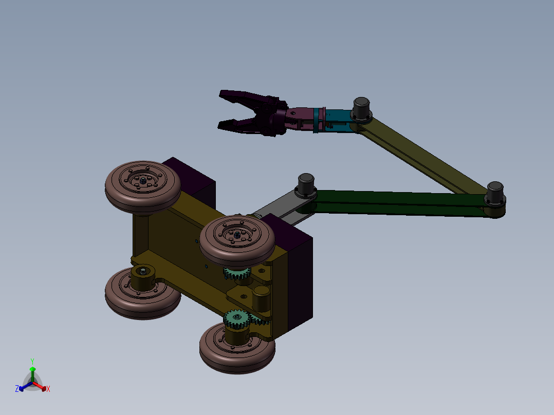 芒果采摘机设计正等轴测图