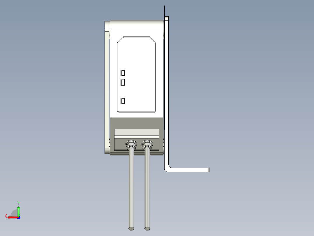 基恩士GV-H1000_kc图纸模型后视图