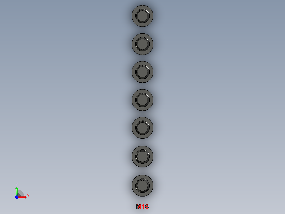 内六角螺丝-M16前视图