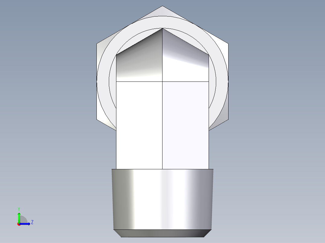 卡套式工业通用硬管接头EO_Male_stud_elbow_WE14SMCF左视图