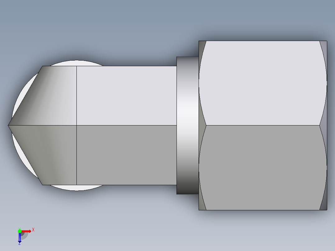 卡套式工业通用硬管接头EO_Male_stud_elbow_WE14SMCF俯视图