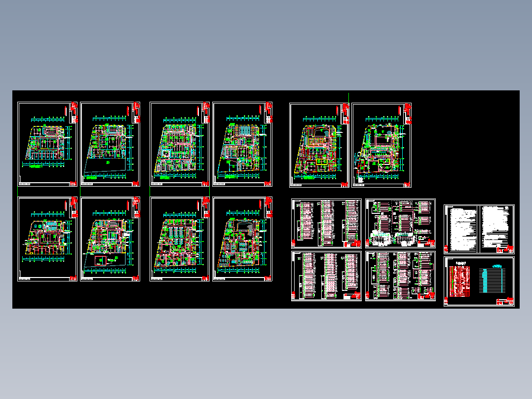 办公大楼室内照明强电设计图纸