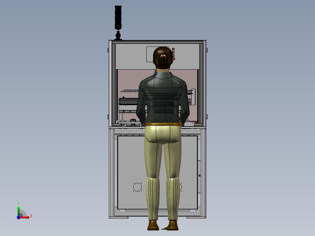 双工位工件打磨机sw22可编辑前视图