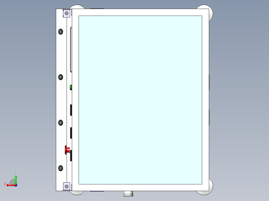 M39 MF050热压设备（sw16可编辑+工程图+bom）后视图