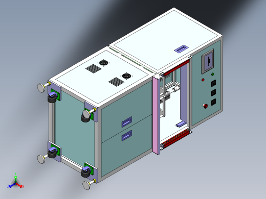 M39 MF050热压设备（sw16可编辑+工程图+bom）正等轴测缩略图