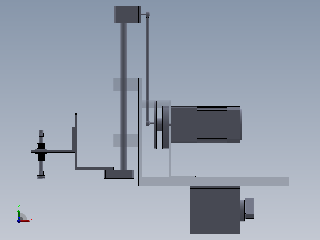 轴机械臂前视图