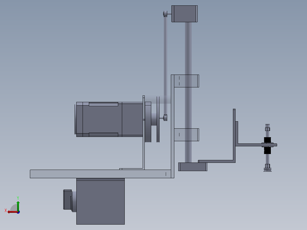 轴机械臂后视图