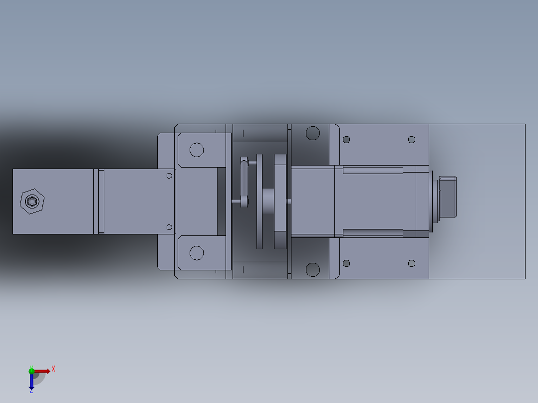 轴机械臂俯视图