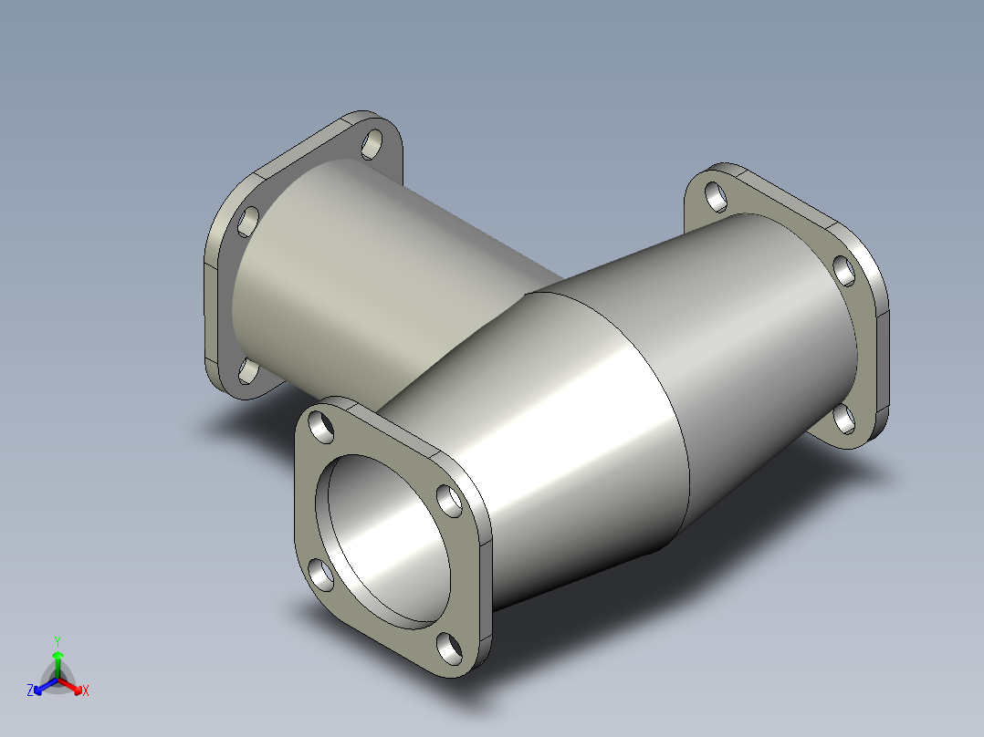 A0002498-三通管段正等轴测图