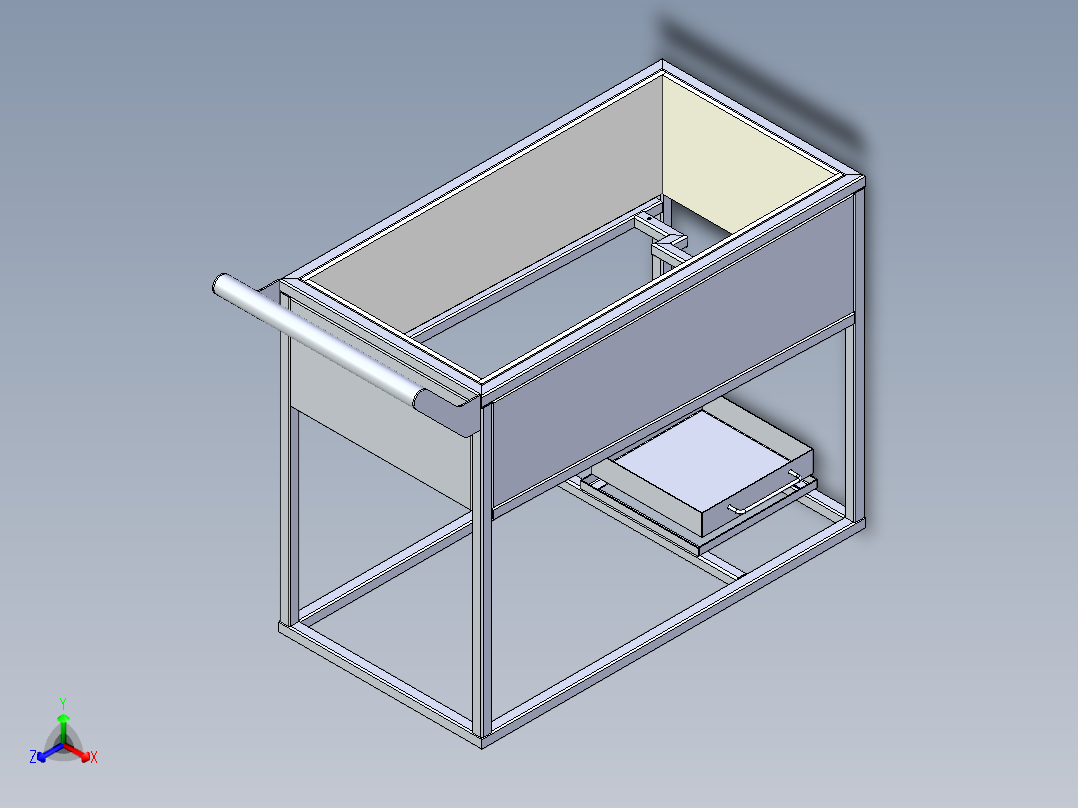 B3003463-湿零件运输小车正等轴测图