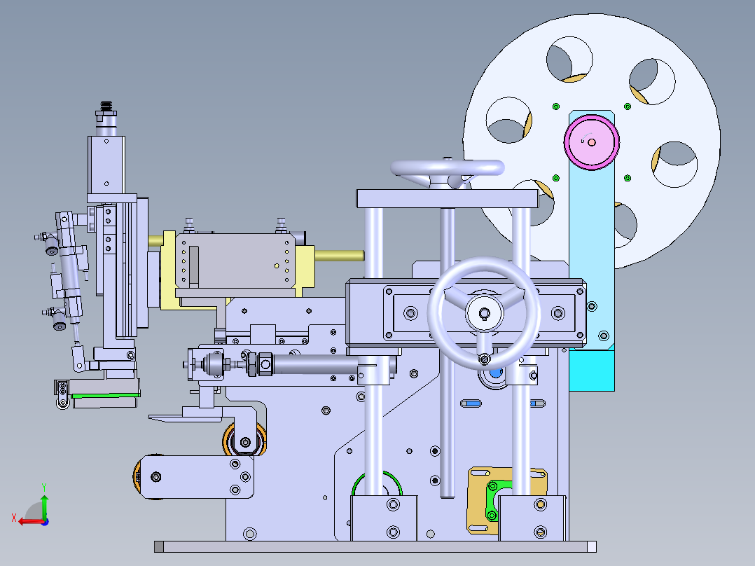 剥标机构后视图