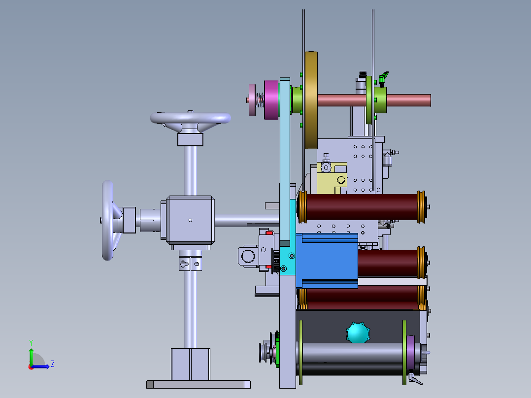 剥标机构左视图
