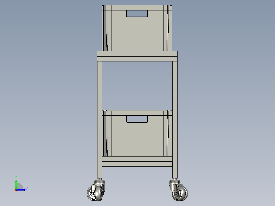 B3003640-蔬菜推车左视图