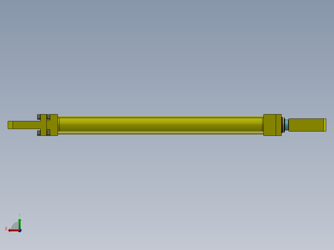 A0002803-连杆液压缸 (DANIELI) ( 完工区尾部断裂换挡 ) 63x45x800 毫米后视图