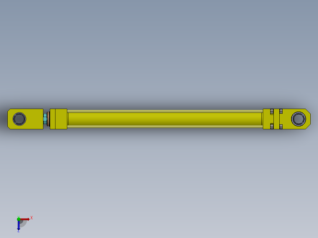 A0002803-连杆液压缸 (DANIELI) ( 完工区尾部断裂换挡 ) 63x45x800 毫米俯视图