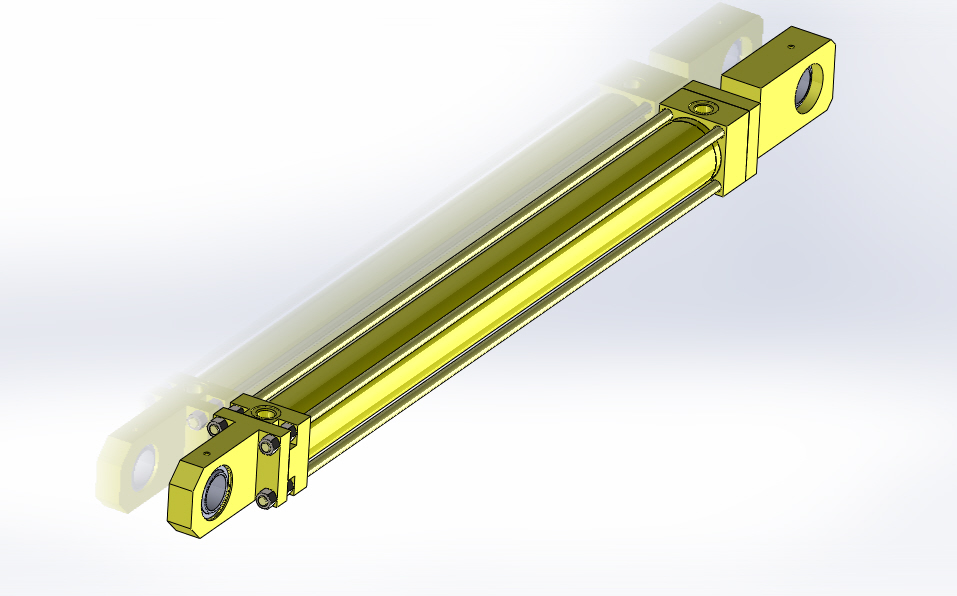 A0002803-连杆液压缸 (DANIELI) ( 完工区尾部断裂换挡 ) 63x45x800 毫米