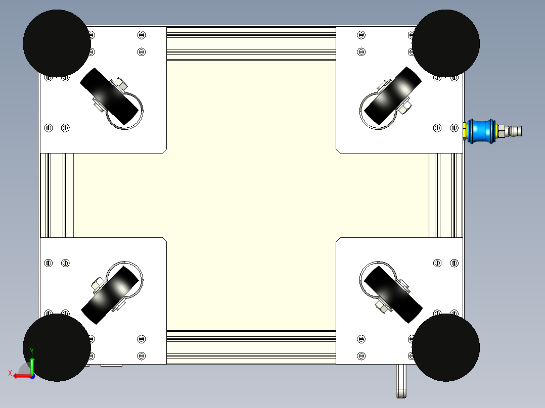 自动压接机后视图