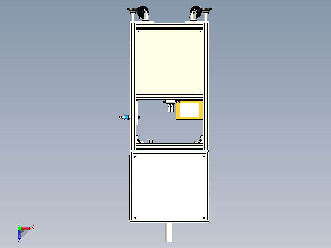 自动压接机俯视图