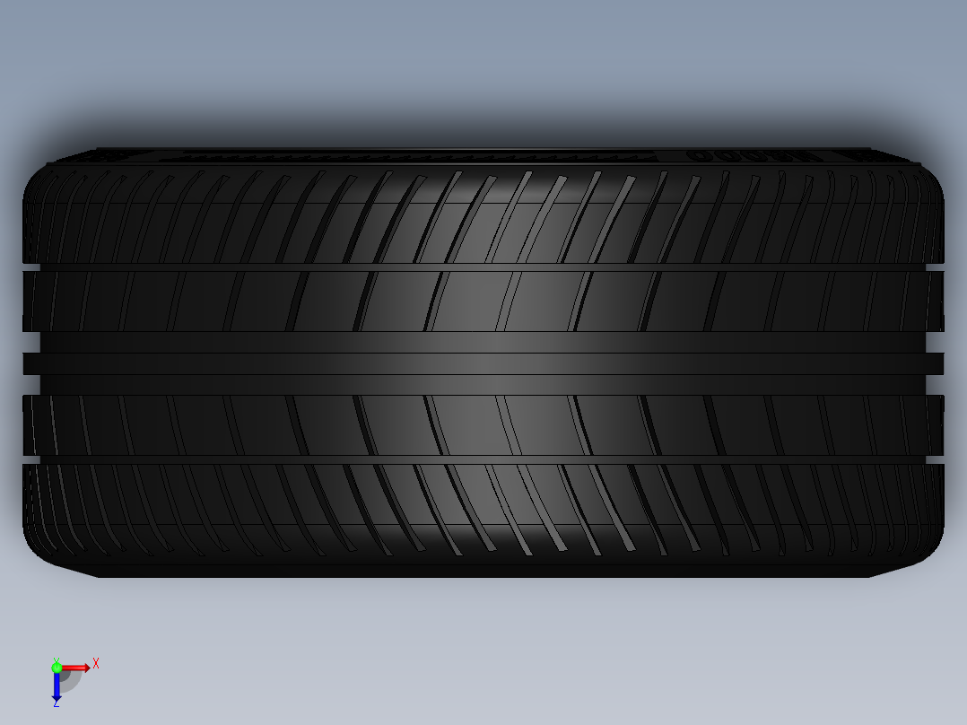 深碟形手指辐条镀铬车轮俯视图