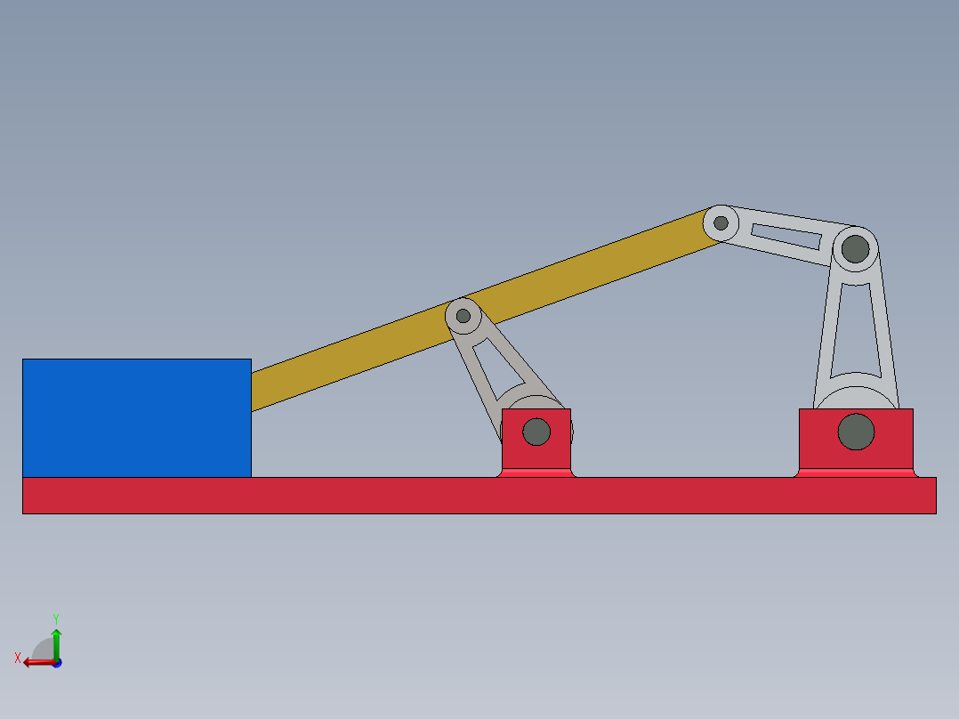 曲柄机构后视图