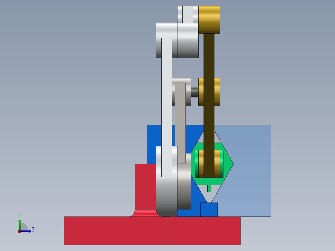 曲柄机构左视图