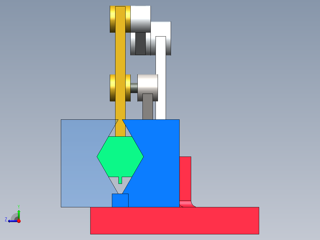 曲柄机构右视图