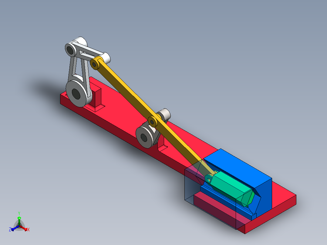 曲柄机构正等轴测图