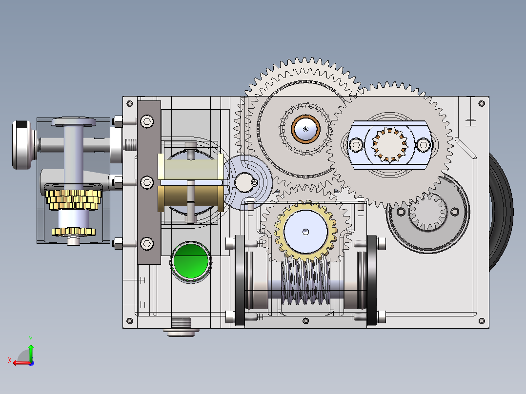 溜板箱总成后视图