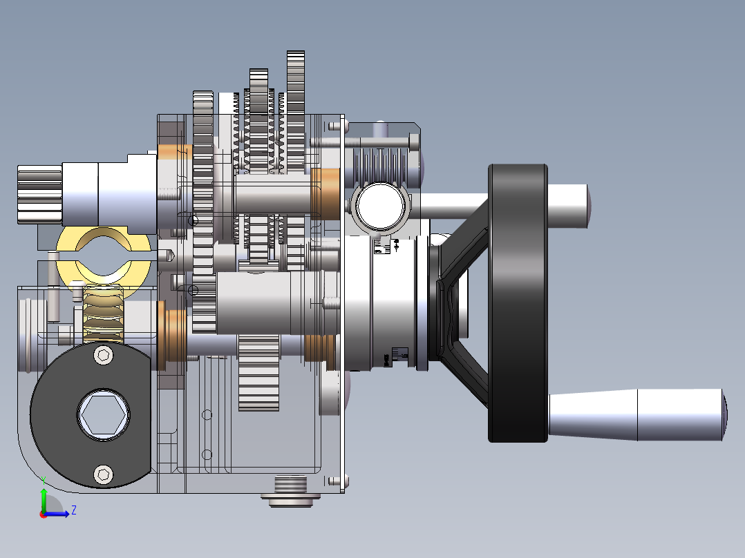 溜板箱总成左视图