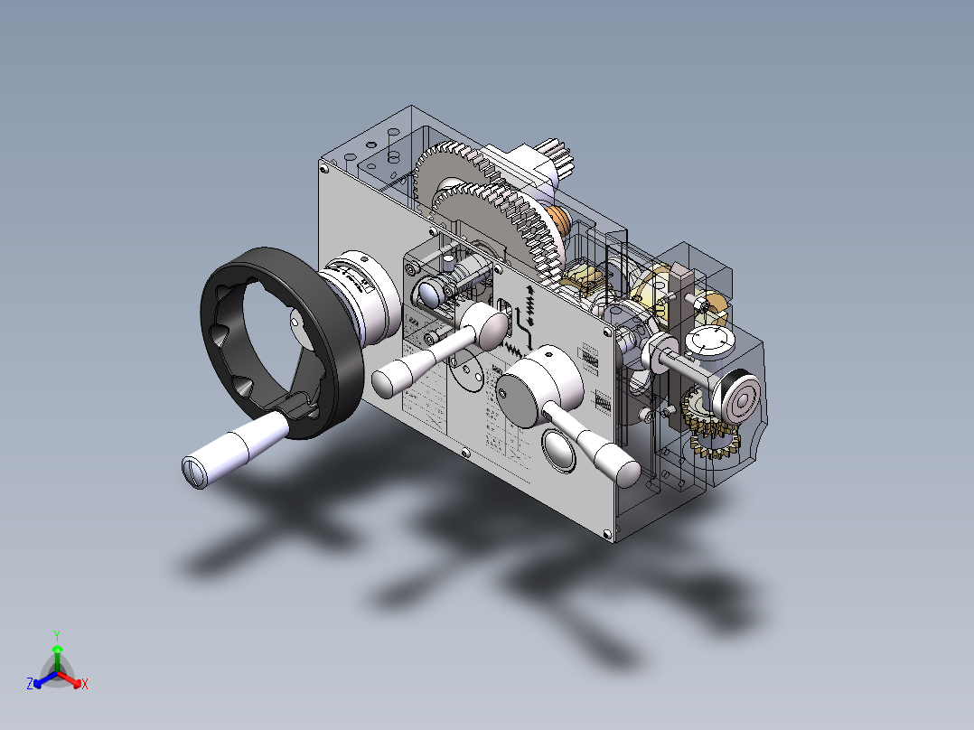 溜板箱总成正等轴测图