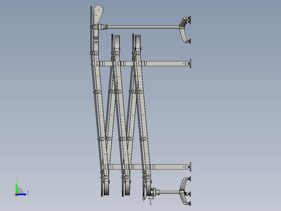 高起升柔性链袋电动抬升装置左视图