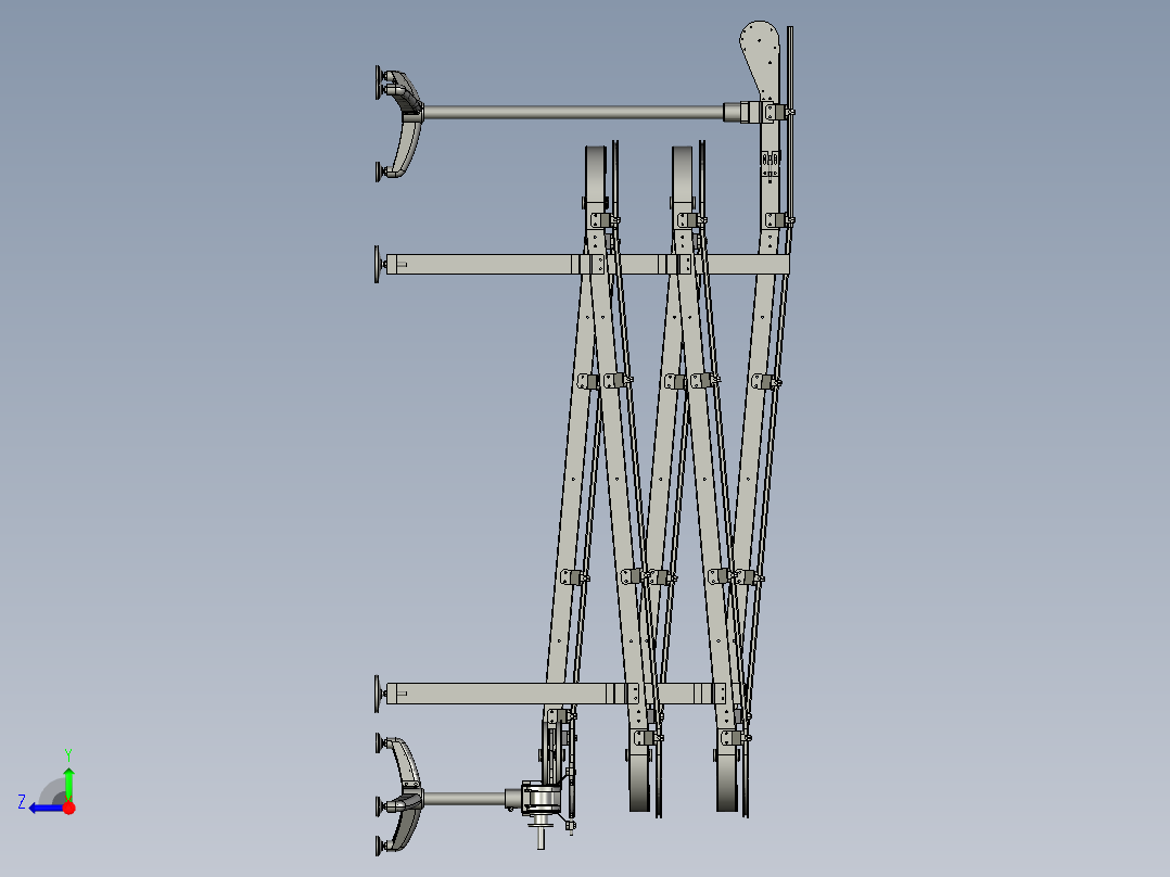 高起升柔性链袋电动抬升装置右视图