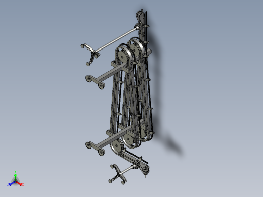 高起升柔性链袋电动抬升装置正等轴测缩略图