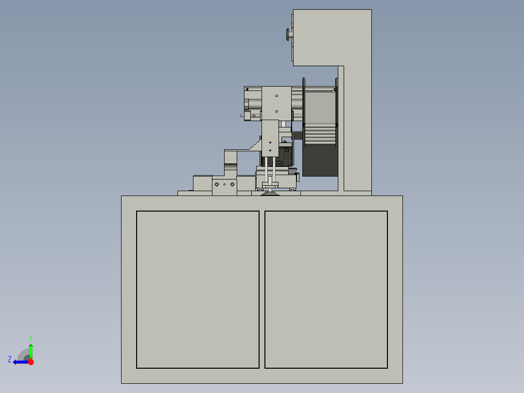 光驱表面自动贴膜装置右视图