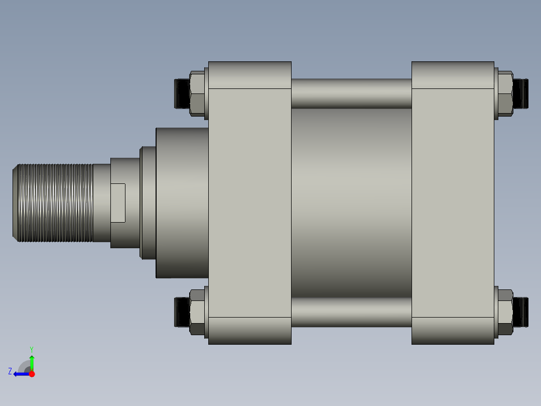 MO系列B型标准油缸MO-B-160右视图