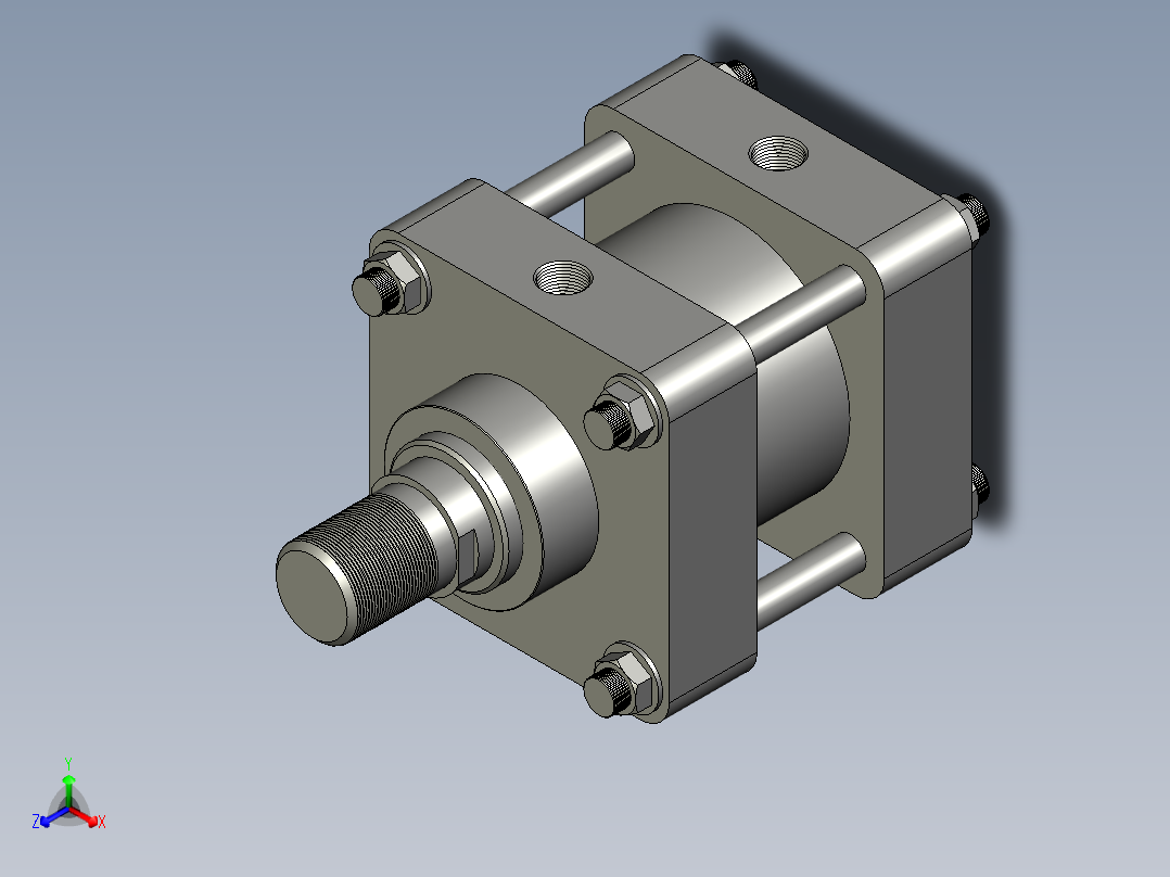 MO系列B型标准油缸MO-B-160正等轴测图