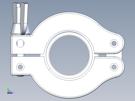 KF25快卸法兰卡箍左视缩略图