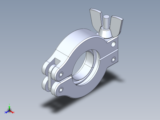 KF25快卸法兰卡箍正等轴测缩略图