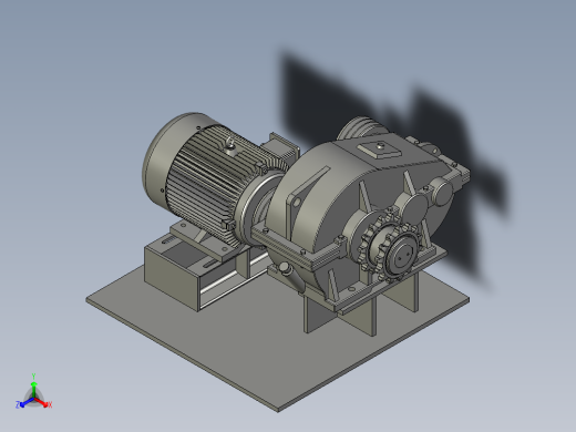 PZ3-MZ03-01C-00电机减速机总成C型正等轴测缩略图