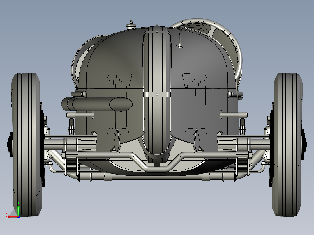 赛车界的传奇1924年阿尔法罗密欧P2后视图