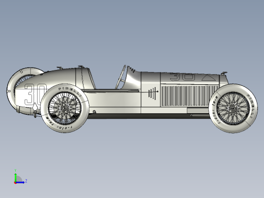赛车界的传奇1924年阿尔法罗密欧P2左视缩略图